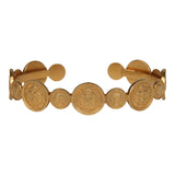 Vintage Chanel Coin Cuff Bracelet Gold Hardware
