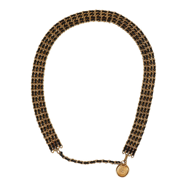 Vintage Chanel Round Cutout Lucky Charms Chain Belt Gold Metal – Madison  Avenue Couture