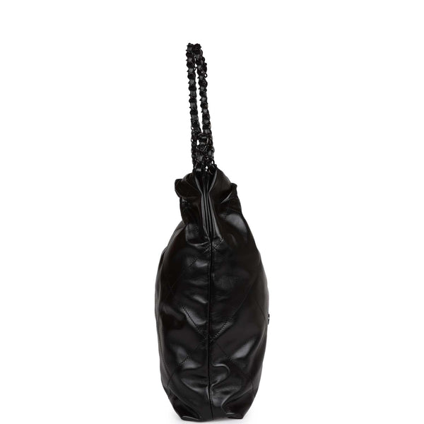 Chanel Medium 22 Bag Black Calfskin Aged Gold Hardware – Madison Avenue  Couture
