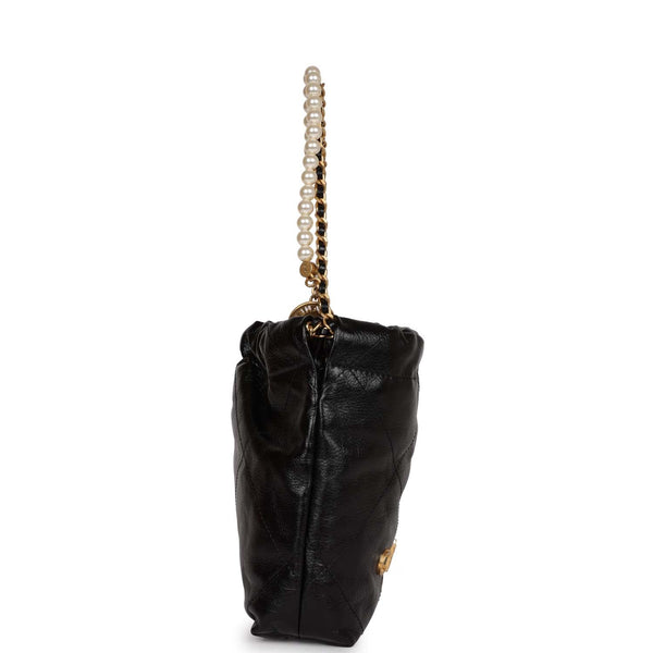 Chanel Medium 22 Bag Black Calfskin Aged Gold Hardware – Madison Avenue  Couture