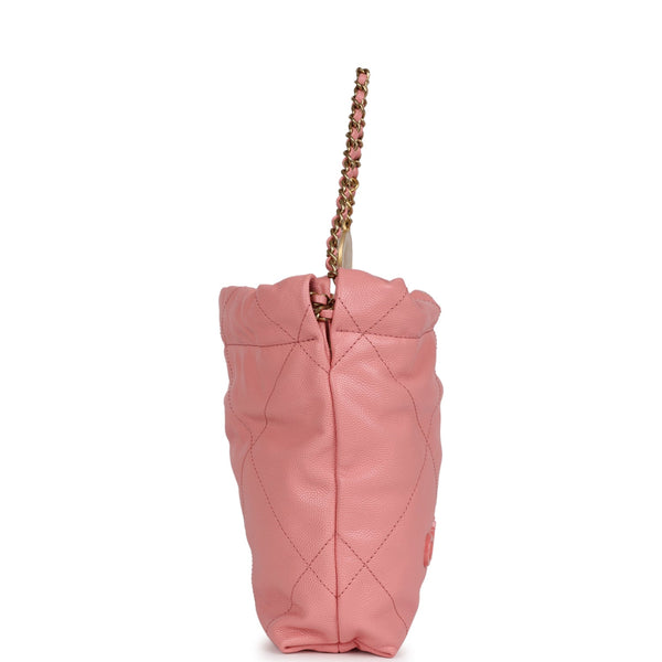 Chanel Pink Fur Chain Shoulder Bag