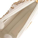 Chanel 19 Hobo Bag White Aged Calfskin Brushed Gold Hardware