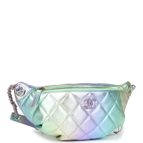 White chanel shop fanny pack