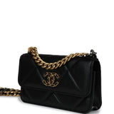 Chanel 19 Chain Clutch Bag Black Lambskin Mixed Hardware