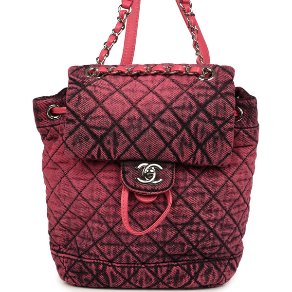 Chanel Denimpression Urban Spirit Backpack Pink Washed Denim Silver Ha
