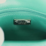 Chanel Mini Flap Bag Green Swarovski Crystal and Green Lambskin Silver Hardware