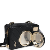 Chanel Limited Edition Camera Bag Black Lambskin Light Gold Hardware