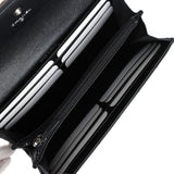 Chanel Boy Long Flap Wallet Black Caviar Aged Ruthenium Hardware