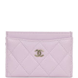 Chanel Card Holder Wallet Lilac Caviar Gold Hardware