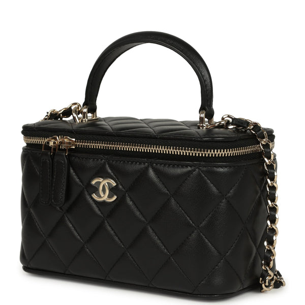 CHANEL 25S VANITY CASE BAG 19 IN BLACK CALFSKIN GOLD HARDWARE main image 0