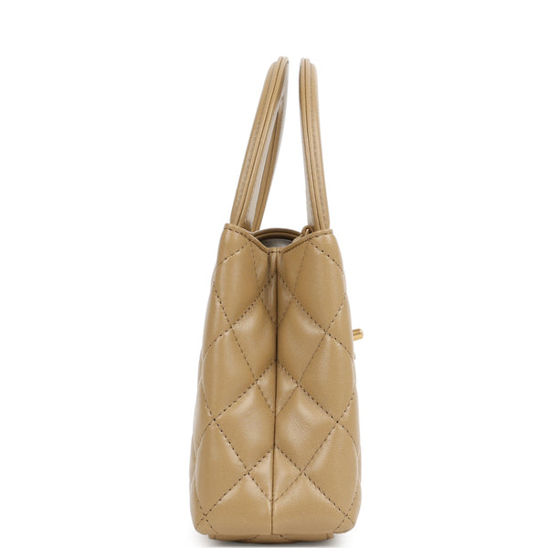CHANEL 25S KELLY 18 CM IN GOLD LAMBSKIN