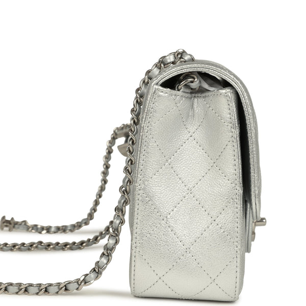 cc 25S Flap Bag 20cm Silver Raffia main image 0