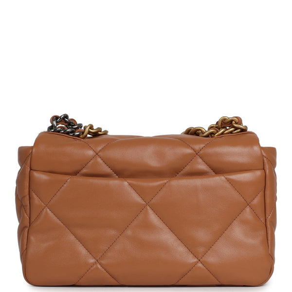 ☆ヴィンテージCHANEL フーディ☆ Chanel Medium 19 Flap Brown Lambskin Mixed Metal Hardware