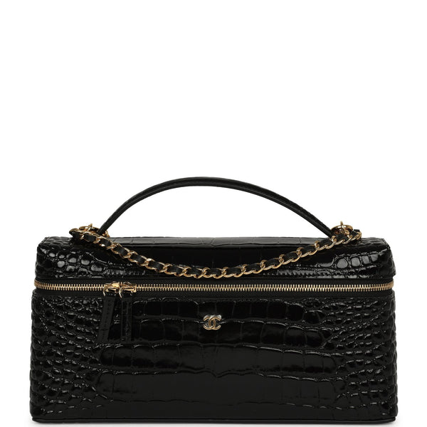 CHANEL HERMES VUITTON Cartier 空箱 紙袋34点 Chanel Large East West Top Handle Long Vanity Case with Chain Black Em
