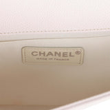 Pre-owned Chanel Medium Boy Bag Light Pink Caviar Silver Hardware