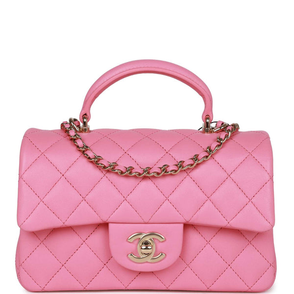 Chanel Pink CC Mini Rectangular Top Handle Bag – The Closet