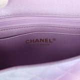 Chanel Mini Rectangular Flap Bag Purple Ombre Lambskin Light Gold Hardware