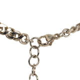 Chanel CC Long Beaded Necklace White/Black/Grey Light Gold Hardware