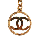 Vintage Chanel CC in Circle Keychain Gold Hardware