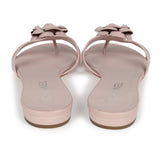 Chanel Pink Camellia Lambskin Sandals 39 EU