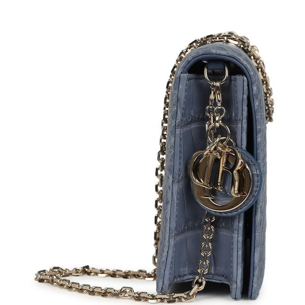 ディオール　パイルバッグ Dior Saddle Bag - Blue Toile de Jouy Embroidery *PRISTINE