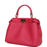 Fendi Mini Peekaboo Handbag Hot Pink Nappa Leather Gold Hardware