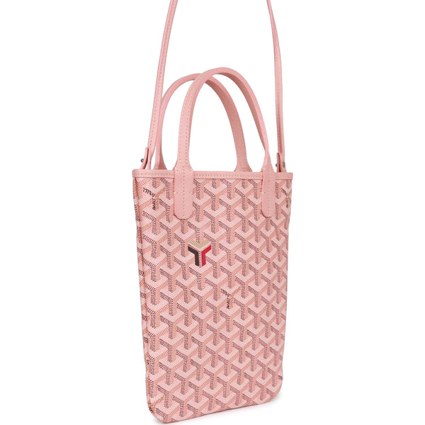 Goyard Limited Edition Greige Clair-Voie Poitiers Tote, 2023 (Like New), Brown/Pink Womens Handbag