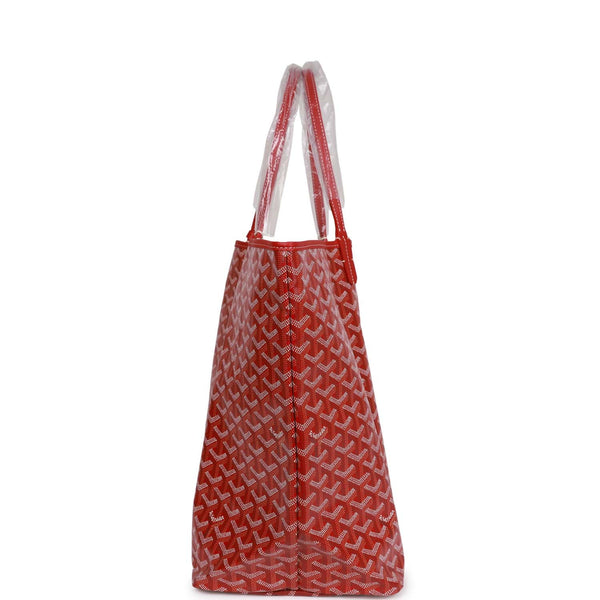 Goyard Goyardine Red St. Louis PM Tote Bag Palladium Hardware – Madison  Avenue Couture