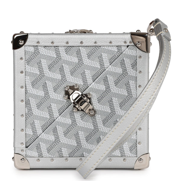 Goyard Dé Trunk Bag Metallic Silver Goyardine Palladium Hardware – Madison  Avenue Couture