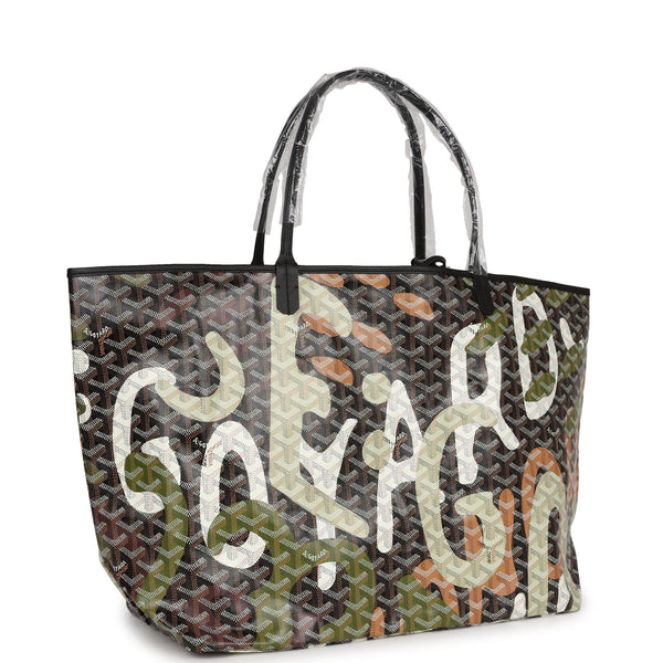 Goyard Saint Louis Tote GM Green in Canvas/Calfskin with Palladium-tone - US