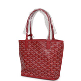 Goyard Goyardine Red Anjou Mini Bag Palladium Hardware