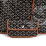 Goyard Goyardine Black and Brown Anjou GM Reversible Tote Bag Palladium Hardware