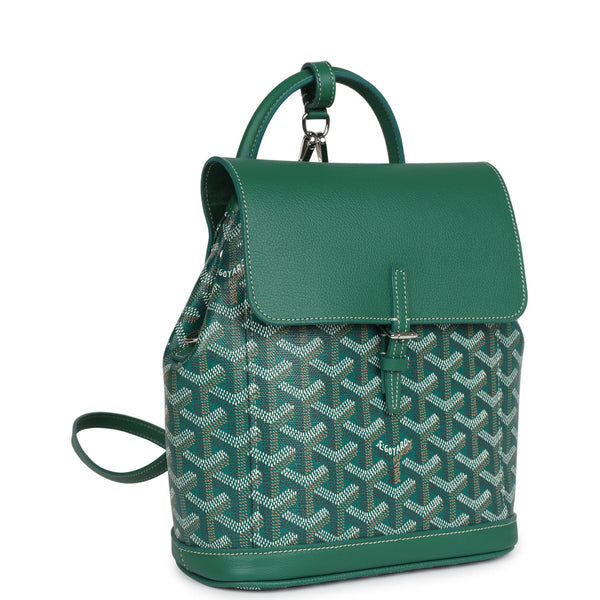 goyard alpin mini backpack price 2024 Goyard Alpin Backpack Green Goyardine Canvas Palladium Hardware