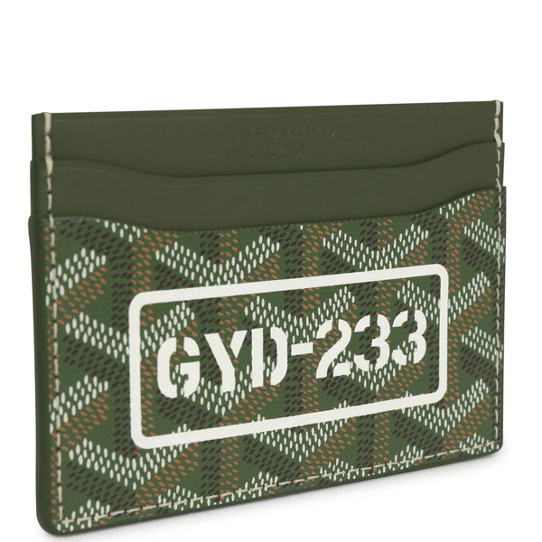 Goyard Goyardine Canvas Khaki Saint-Sulpice Card Wallet Goyard Goyardine Canvas Khaki Saint-Sulpice Card Wallet
