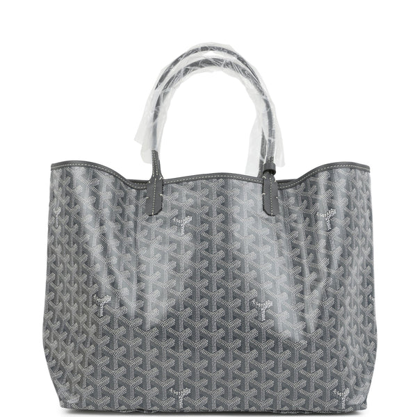 Goyard Goyardine Grey Saint Louis PM Tote Bag Palladium Hardware