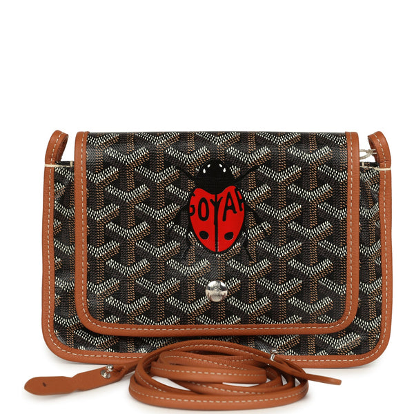 Goyard Goyardine Canvas Black and Brown Ladybug Plumet Pocket