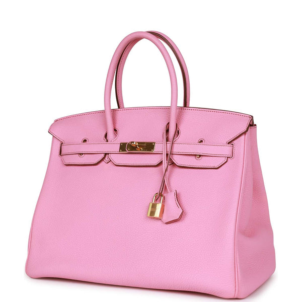 Pre-owned Hermes Birkin 35 Bubblegum Togo Palladium Hardware Pink Madison Avenue Couture