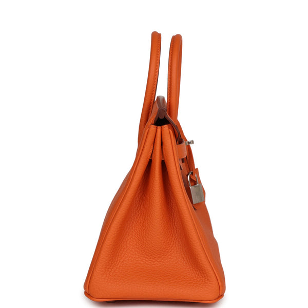 🍁 Hermès 25cm Birkin Orange Minium Togo Leather Palladium