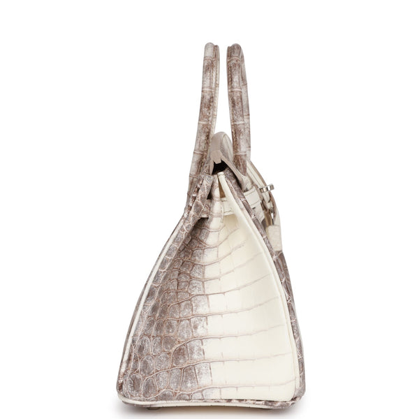 Hermès Birkin 30cm Crocodile Niloticus Himalayan Birkin Platinum Hardw –  SukiLux