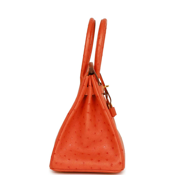 Birkin 30 ostrich handbag Hermès Pink in Ostrich - 34819981