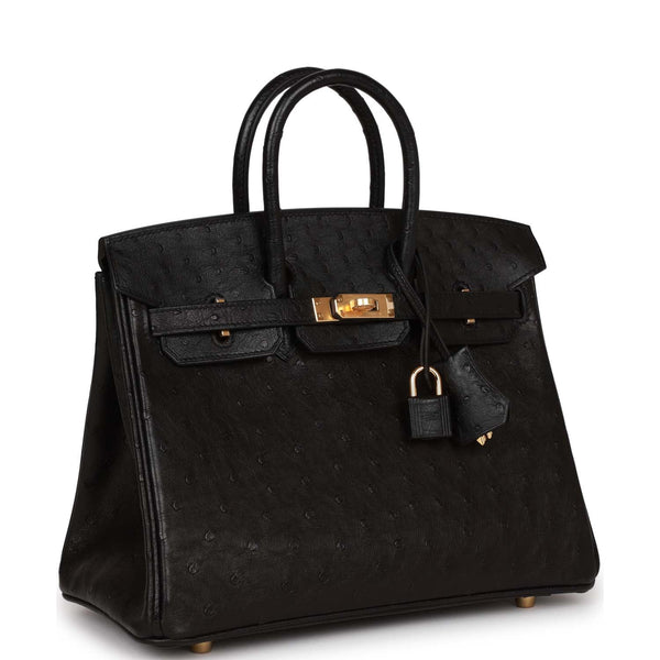 Hermès 2022 Ostrich Birkin 25 - Grey Handle Bags, Handbags - HER526236