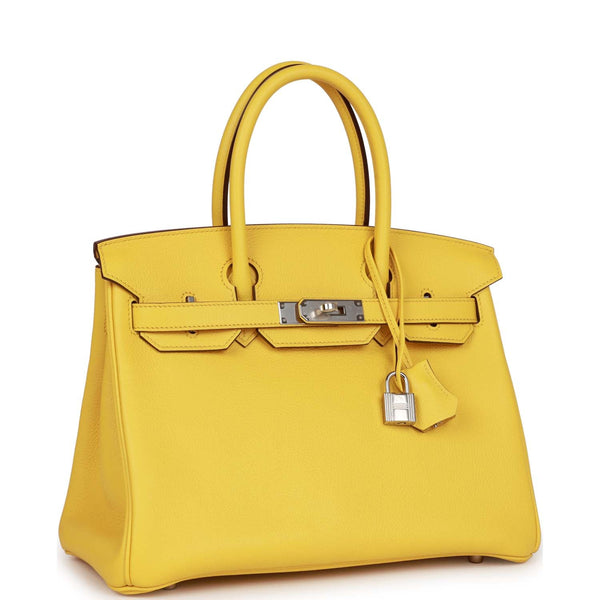 Hermes Birkin bag 25 Jaune de naples Novillo leather Silver hardware