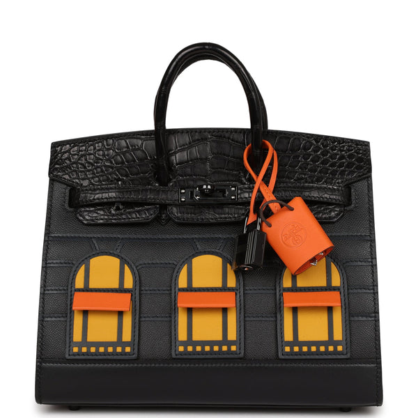Hermès Birkin Faubourg So Black 20 Matte Alligator / Veau Madame