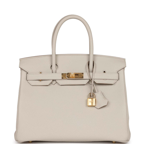 Hermès Beton Birkin 30cm of Togo Leather with Gold Hardware