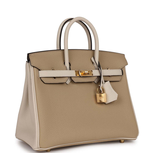 Hermes Birkin Bag 25cm Trench Togo Gold Hardware