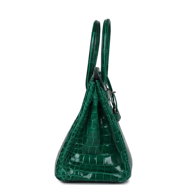 Hermes Birkin 30 Emerald Shiny Niloticus Crocodile Palladium Hardware –  Madison Avenue Couture