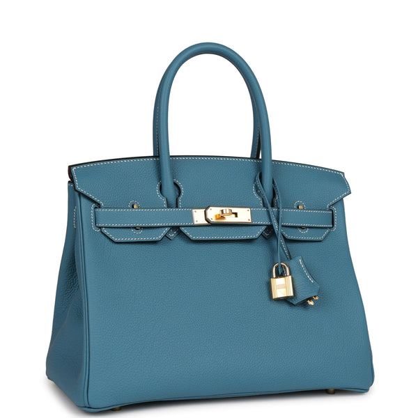 Hermes Birkin Blue Jean B30 GHW, Women's Fashion, Bags & Wallets
