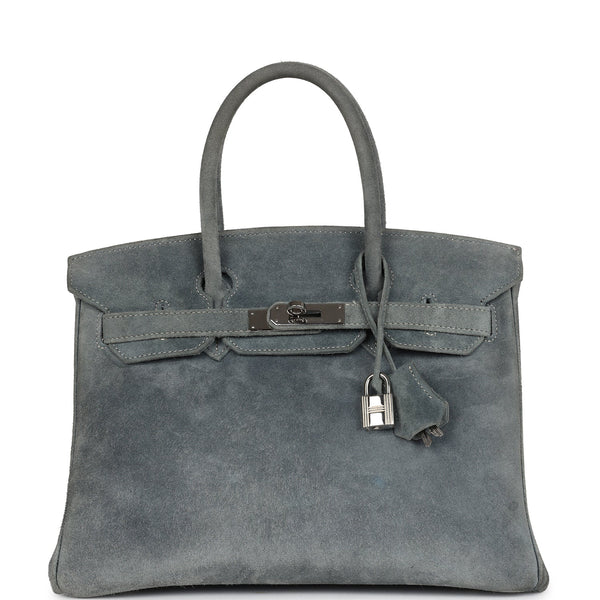 HERMES / ハンドバッグ/キャンバス/GRY Vintage Hermes Birkin 30 Gris Fume Doblis Palladium Hardware