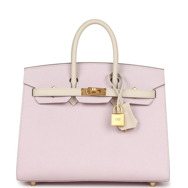Hermes Special Order (HSS) Birkin Sellier 25 Mauve Pale and