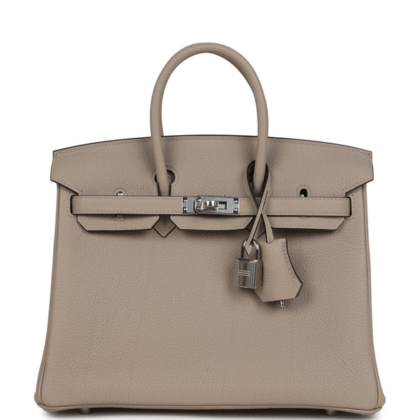 Hermes Birkin 25 Gris Tourterelle Togo Palladium Hardware - Image 2